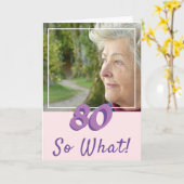 Carte Motivational Ajouter une photo Alors quel 80e anni (Fleur jaune)