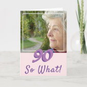 Carte Motivational Ajouter une photo Alors quel 90e anni (Devant)