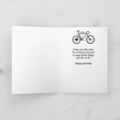 Carte Motivational Bike Bicyclette Anniversaire Nom pers (Intérieur)