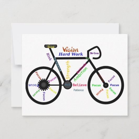 Carte Motivational Bike, Vélo, Cyclisme, Sport, Hobby (Devant)