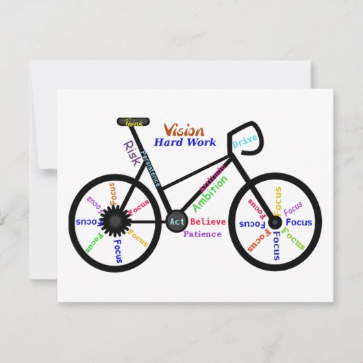 Carte Motivational Bike, Vélo, Cyclisme, Sport, Hobby (Devant)