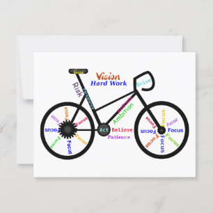 Carte Motivational Bike, Vélo, Cyclisme, Sport, Hobby