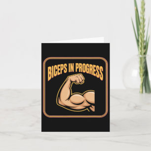 Carte Motivational Funny Gym Humour Biceps Gains Biceps