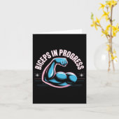 Carte Motivational Funny Gym Humour Biceps Gains Biceps  (Fleur jaune)