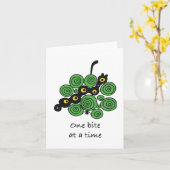 Carte Motivational Greeting Card "One bite at a time" (Fleur jaune)