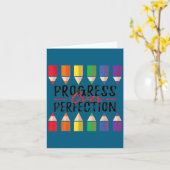 Carte Motivational Progress Over Perfection Back To Scho (Fleur jaune)