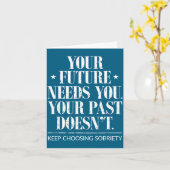 Carte Motivational Sober Addiction Inspirational Sobriet (Fleur jaune)