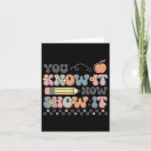 Carte Motivational State Testing Test Day You Know It No (Devant)