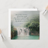 Carte Motivationnel Encourageant Écriture avec cascade (Devant/Arrière en situation)