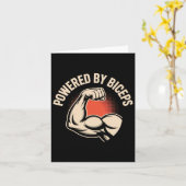 Carte Motivationnel Gymnase Humour Biceps Gains Powered (Fleur jaune)
