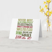 Carte Motivationnel : Ne jamais cesser (Fleur jaune)