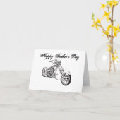 Carte Moto..2, Bonne Fête des pères (Fleur jaune)