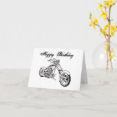 Carte Moto..2, Joyeux anniversaire (Fleur jaune)