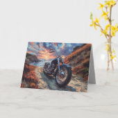 Carte moto à hélico - Arrière - plan couché de sol (Fleur jaune)