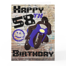Moto 'Anniversaire 58e toujours compris