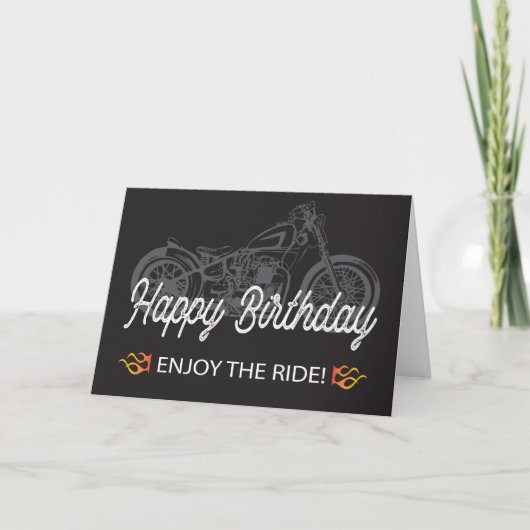 Carte Moto Anniversaire Profitez du tour (Devant)