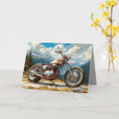 Carte moto Bobber (Fleur jaune)