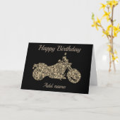 Carte moto d'anniversaire heureuse personnalisée (Fleur jaune)