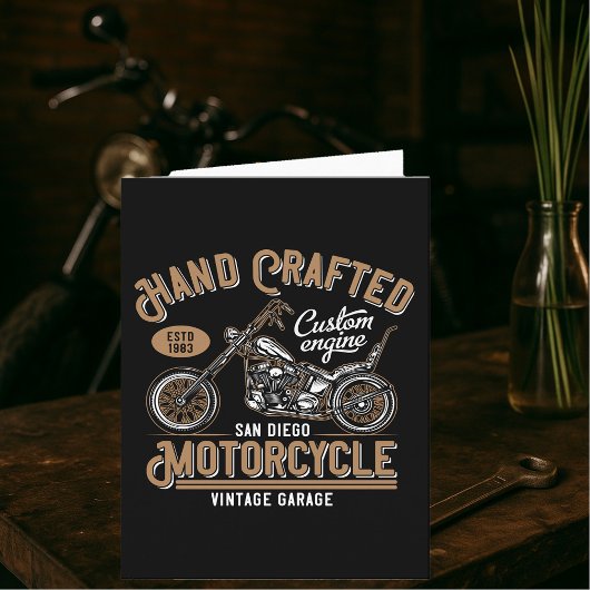 Carte Moto fabriquée à la main