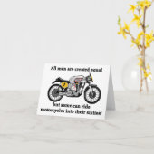Carte Moto Manx Norton "Old biker" (Fleur jaune)