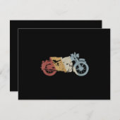 Carte Moto style rétro Vintage (Devant / Derrière)