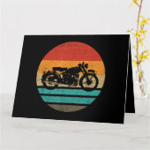 Carte Moto style rétro Vintage (Fleur jaune)