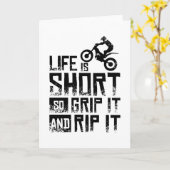 Carte Moto Trial Bike (Fleur jaune)