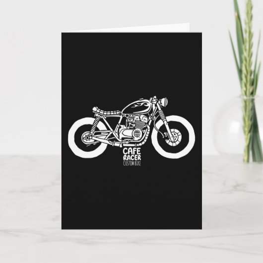Carte Moto vintage Cafe Racer (Devant)