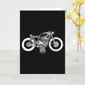 Carte Moto vintage Cafe Racer (Fleur jaune)