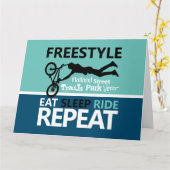 Carte Motocross Freestyle (Fleur jaune)