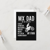 Carte Motocross MX Papa (Devant/Arrière en situation)