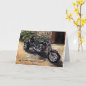 Carte Motocyclette (Fleur jaune)