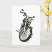 Carte Motocyclette en encre I (Fleur jaune)