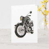 Carte Motocyclette en encre IV (Fleur jaune)