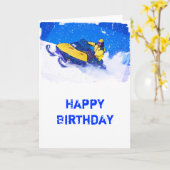 Carte Motoneige jaune à Blizzard (Fleur jaune)