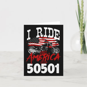Carte Motorcycle Biker Anti Trump 50501 Pro-democracy Re