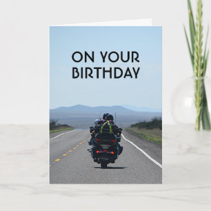Carte Motorcycle Biker Funny Road Anniversaire