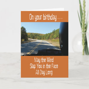 Carte Motorcycle Biker FunnyBirthday Card