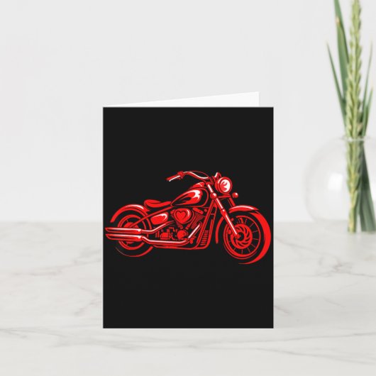 Carte Motorcycle Heart Biker Valentines Day Rider Couple (Devant)