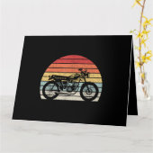 Carte Motorcycle vintage (Fleur jaune)