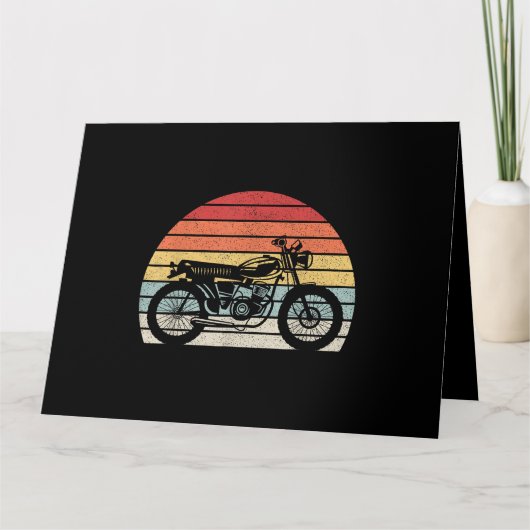 Carte Motorcycle vintage (Devant)