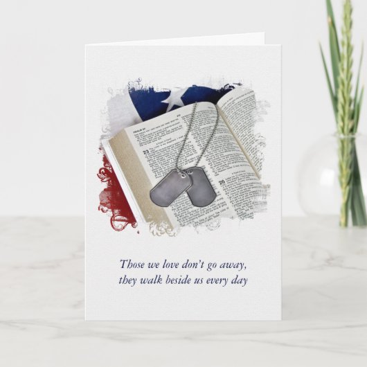 Carte Mots clés Chien Militaire sur Psaume 23 (Devant)