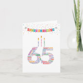 Carte Mots Cloud Jalons 65 - Anniversaire (Devant)