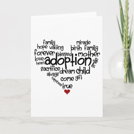 Carte Mots d'adoption (Devant)