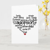 Carte Mots d'adoption (Fleur jaune)