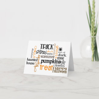 Carte Mots de Halloween