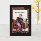 Carte Mots de sagesse sur le rire/le chant/le travail (Fleur jaune)