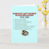 Carte Mots Derniers célèbres dans le jeu de rôles : Top (Fleur jaune)