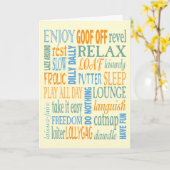 Carte Mots et conseils relatifs à la retraite (Fleur jaune)