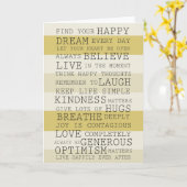 Carte Mots Inspirants (Fleur jaune)